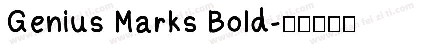 Genius Marks Bold字体转换